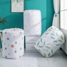 Multifunction Large Capacity Round Quilt Bag, Water Proof Large Size Quilt Storage Bag, Underbed Storage Pouch Drawstring Organizer Bag, Moisture-proof Foldable Clothes Blankets Storage