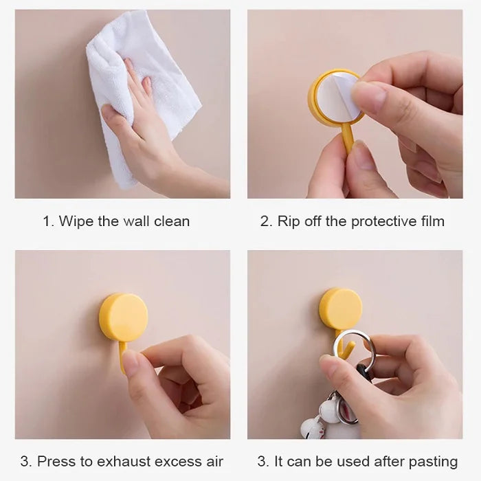 10 Pcs Multi Color Round Hook