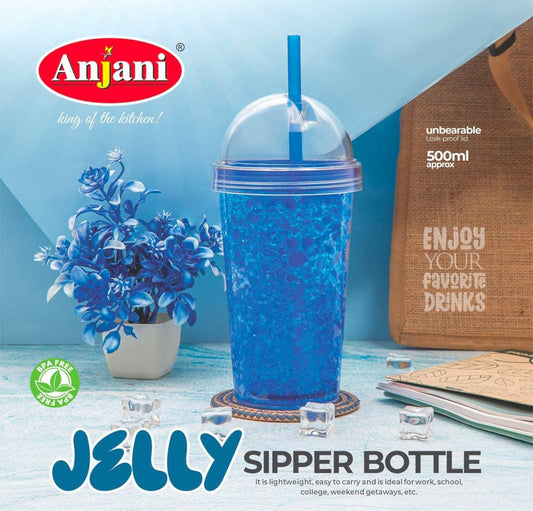 Anjani Jelly Sipper Bottle - 500 ml (Random color)