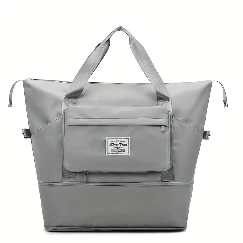 Oxford Fabric Large Capacity Travel Bag, Foldable Travel Bag, Expandable Travel Duffel Bag, Collapsible Waterproof Large Capacity Travel Handbag, Overnight Bag For Women