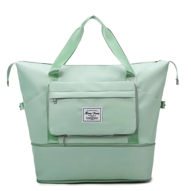 Oxford Fabric Large Capacity Travel Bag, Foldable Travel Bag, Expandable Travel Duffel Bag, Collapsible Waterproof Large Capacity Travel Handbag, Overnight Bag For Women