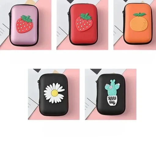 Cartoon Square Headphone case (Random)